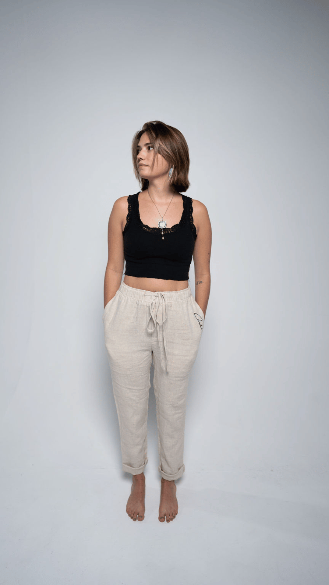 Calmitch Natural Linen Pants