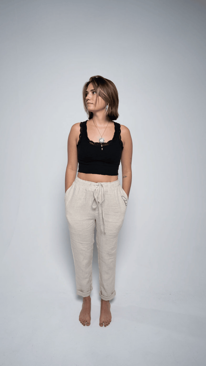 Calmitch Natural Linen Pants