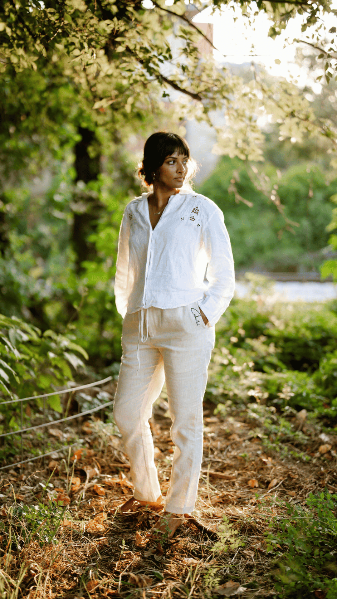 Calmitch Natural Linen Pants